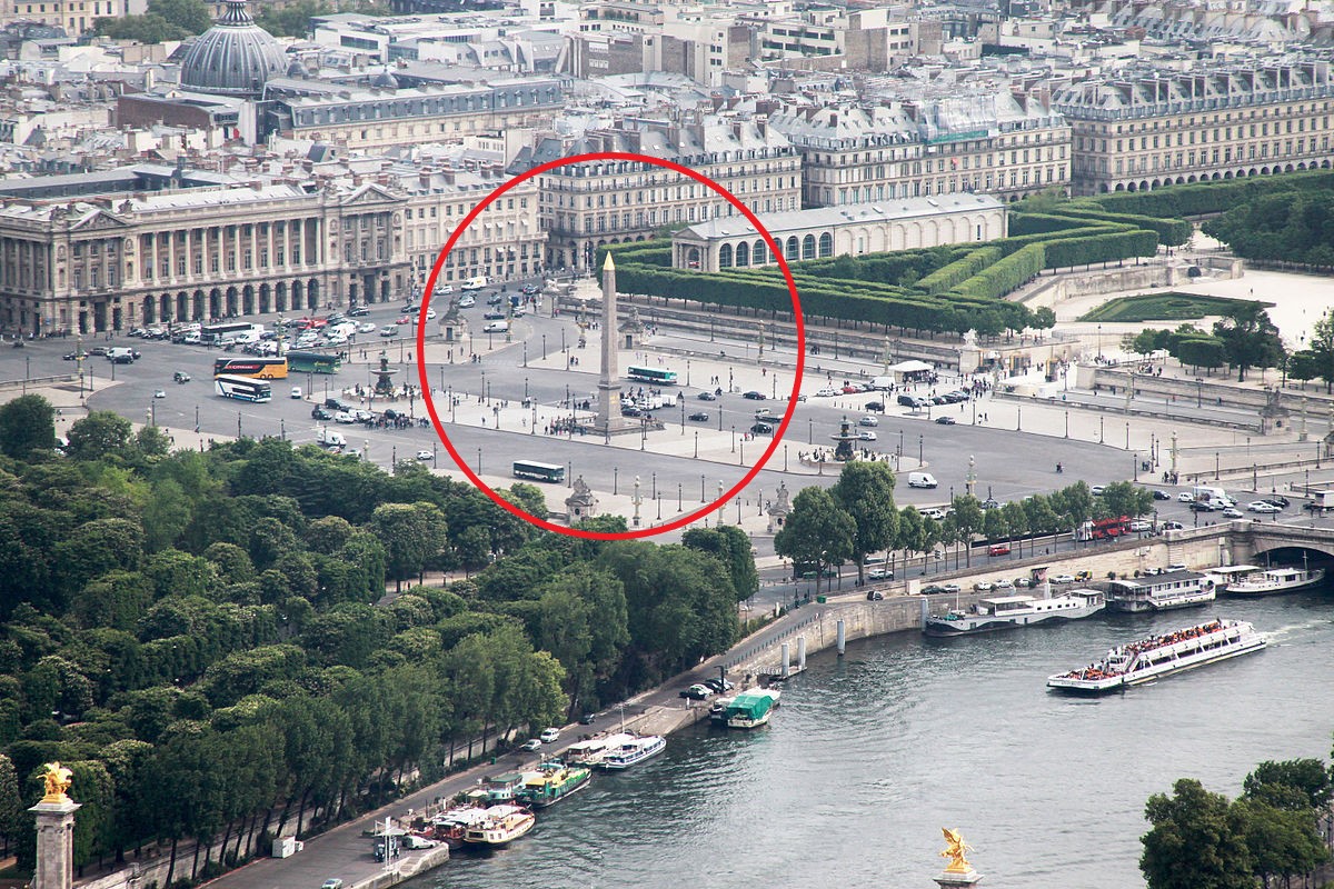 pohled na Place de la Concorde